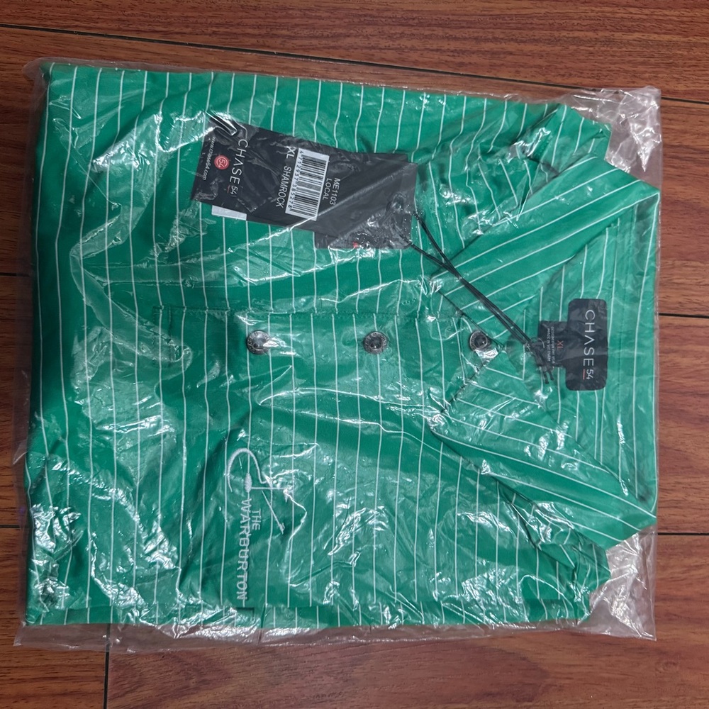 Chase Green Striped Polo Shirt for Men